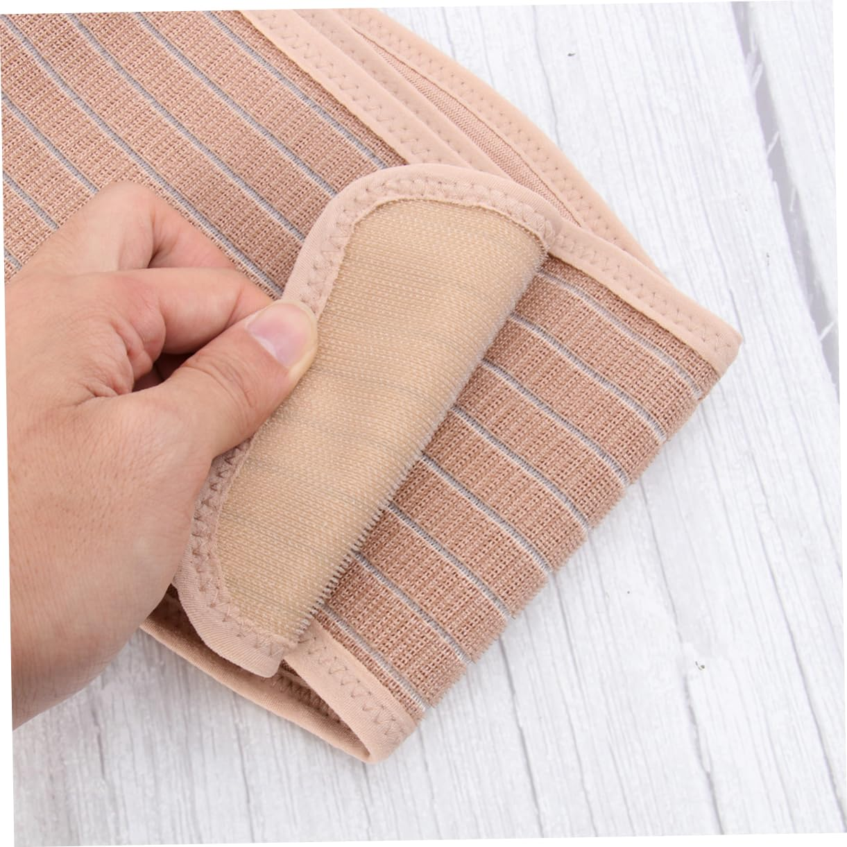 Maternity Belly Belt and Abdominal Support Band for Pregnancy, Breathable Waist Care Back Brace in Beige, Free Size, Comfortable Lower Abdomen Protector for Women during Pregnancy image number 5