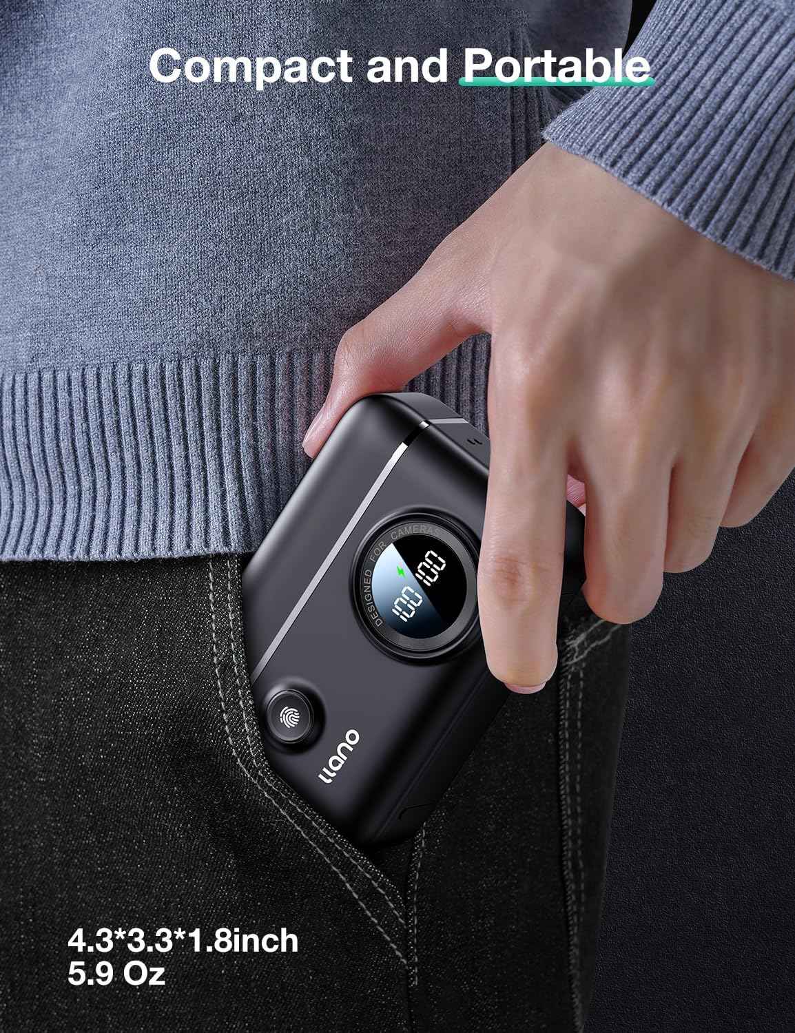 Llano NP-FZ100 Camera Battery 18W Fast Dual USB C Charger, Compatible with Sony A7Iii, A7R V, A7R IV, Alpha A7C, A9/A9S, A6600,A7R3, ZV-E1, FX3, FX30, Smart Digital Display image number 5