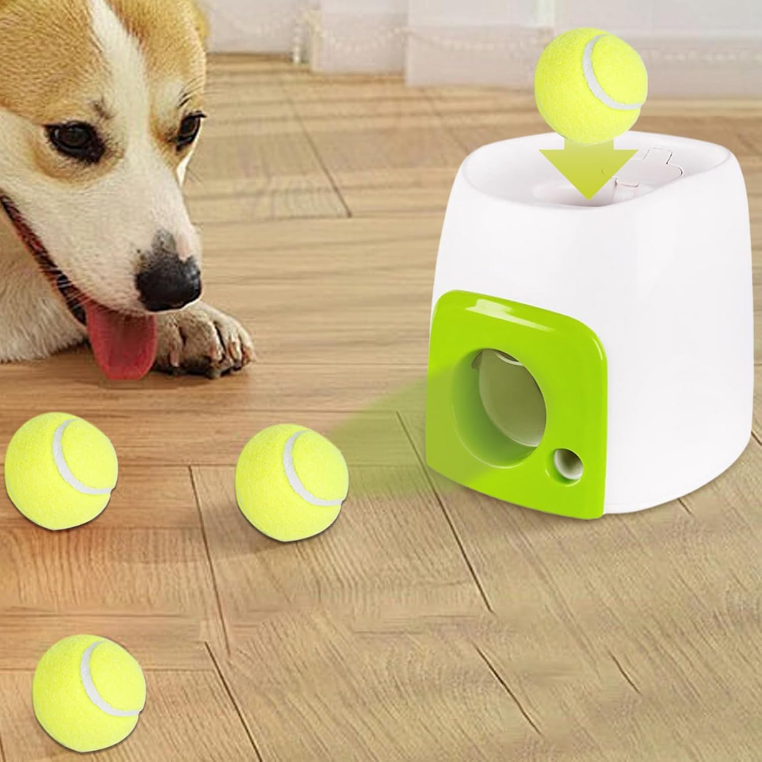 Ball Launch for Dogs, Dog Fetch Ball Thrower, Interactive Machine Puzzle Toys with Snack Dispenser for Puppy Training inside outside Outdoor Backyard image number 6