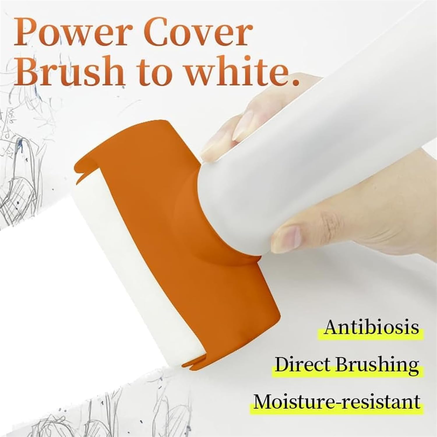 Turboroller Nexa, Nexa Turbo Roller, Turbo Roller White Paint for Interior Wall Repair, Water-Based Latex Walls Paint, Instant Wall Touch-Ups, to Surface-Level Damage (White,0.5 Liters) - Beige image number 7