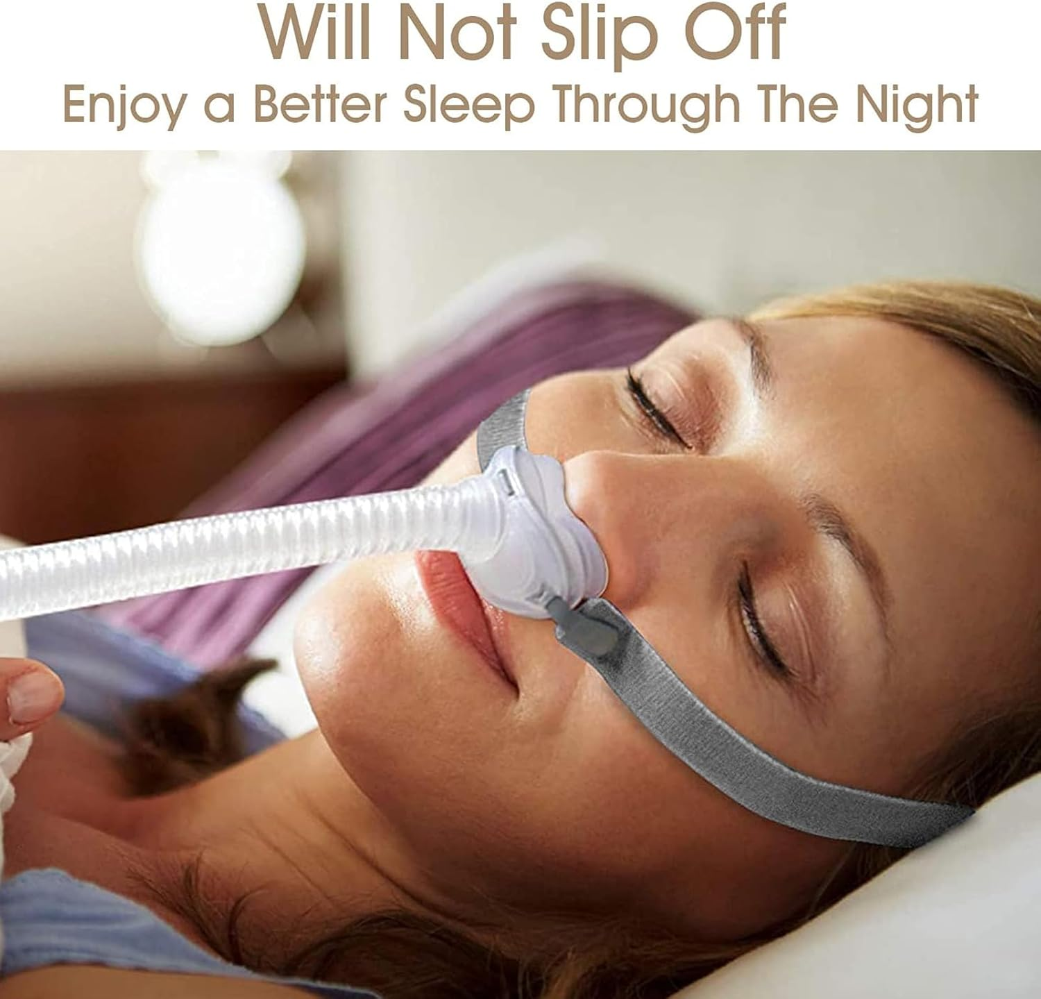 3 Pack Super Elastic Adjustment Straps， Compatible with Airfit P10 N30- Advanced Upgraded P10 N30 Strap，Nose Pillow, Built-In Clip (Blue) image number 6