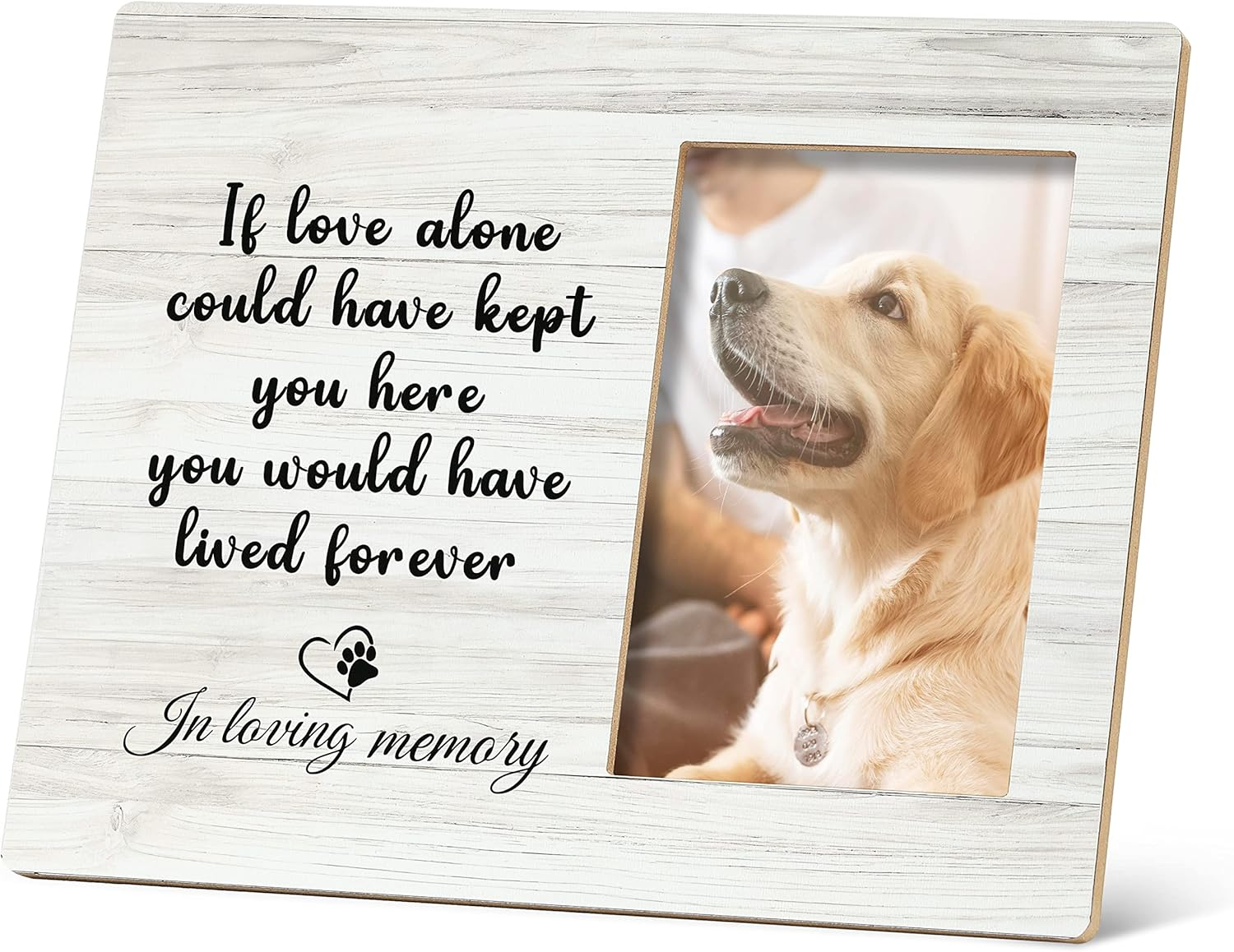 SRADMO Dog Memorial Picture Frame for Pets - 4X6 Photo Frame for Dogs and Cats That Passed Away - Pet Memory Gifts