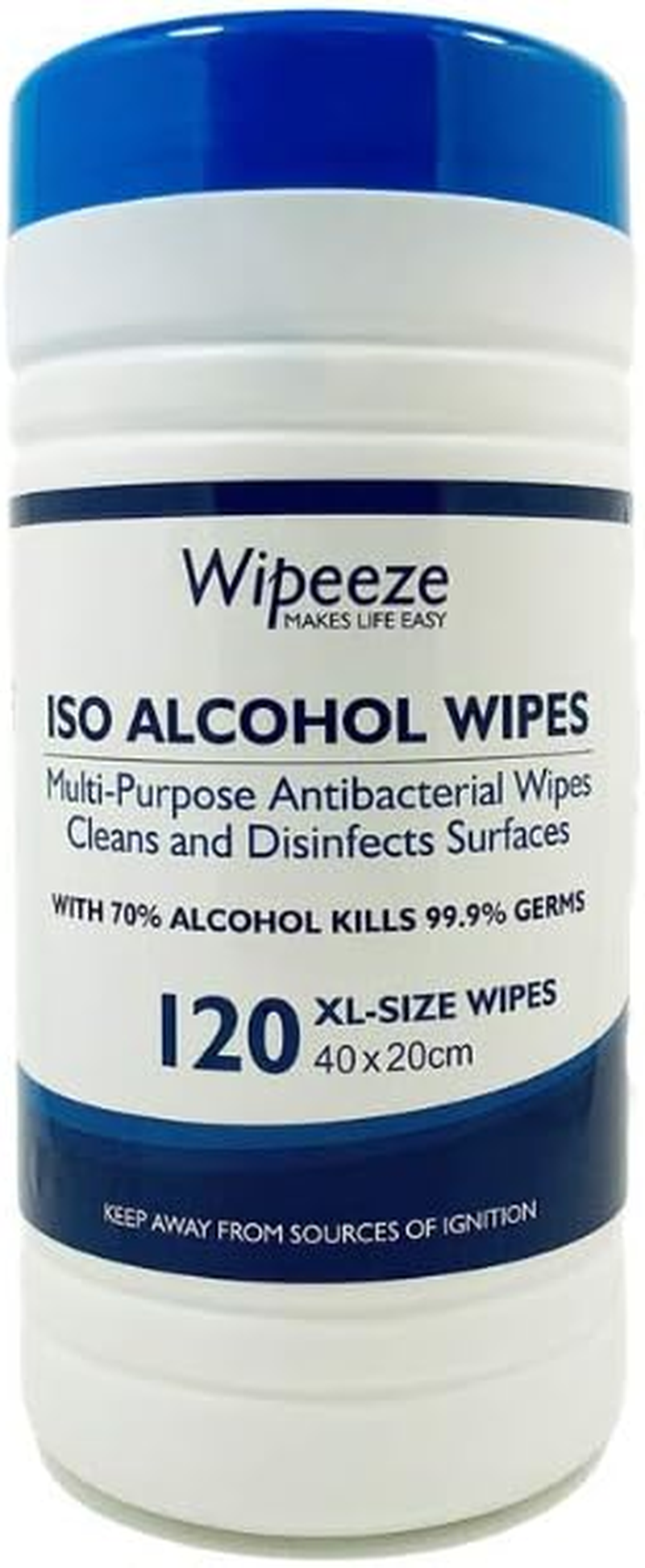 Wipeeze ISO XL Wipes, 120 Count, Pack of 120 image number 1