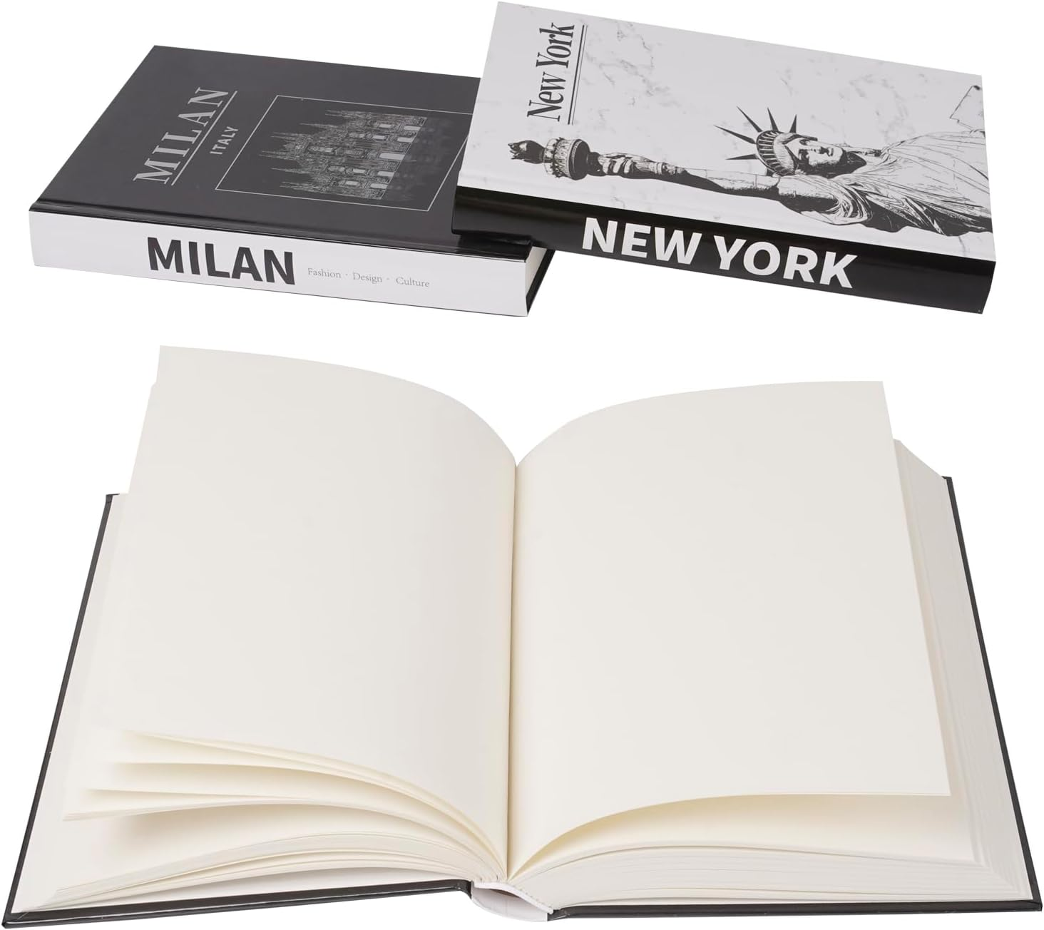 Decorative Books for Home Decor,3 Piecestravel Themed Decorative Books Set,Real Hardcover Decor Books,For Any Table or Shelf/Living Room/Bedroom/Entryway(Black and White) image number 6