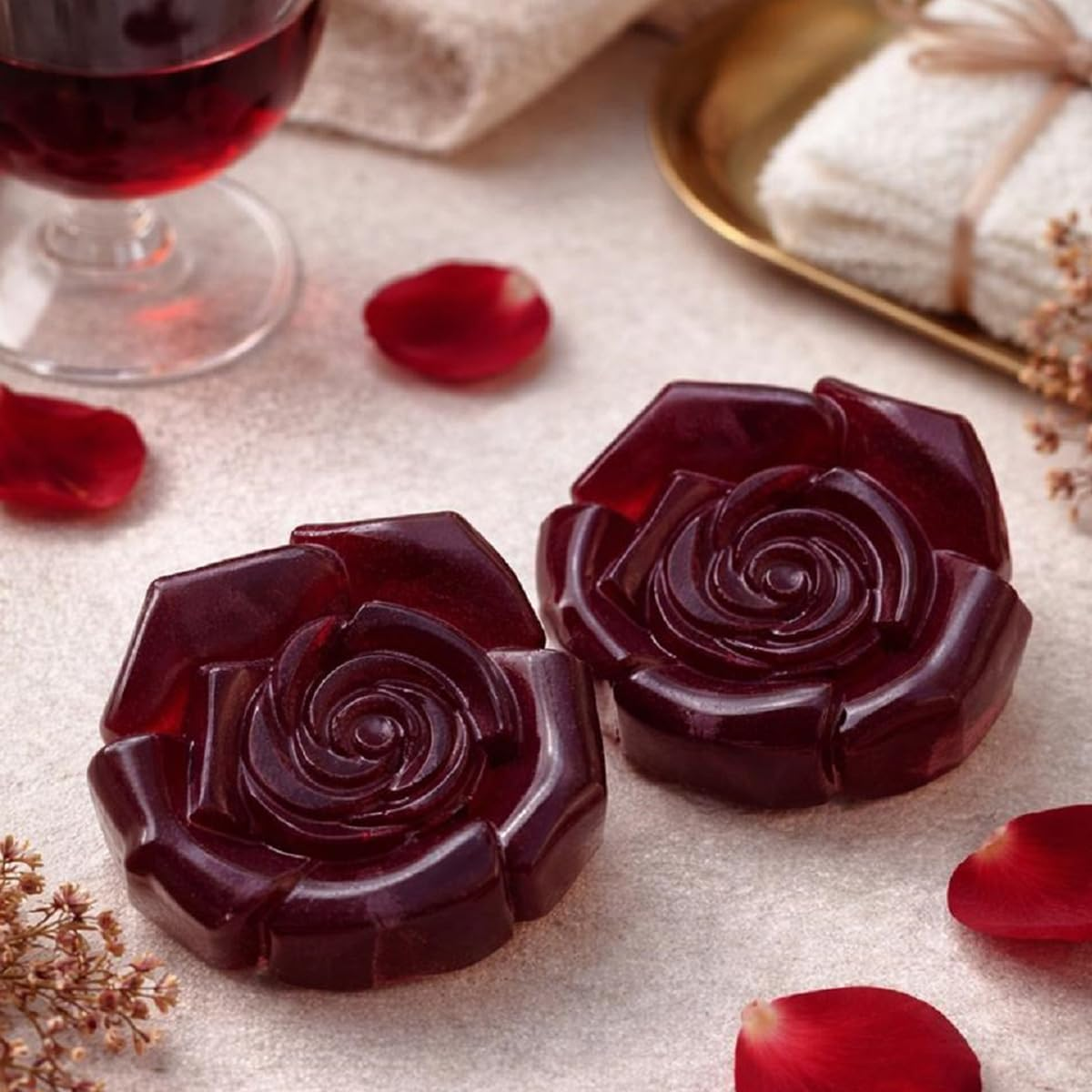 The Bath Stories Organic Handmade Red Wine Soap 2X90 Gms.(Pack of 2) image number 2