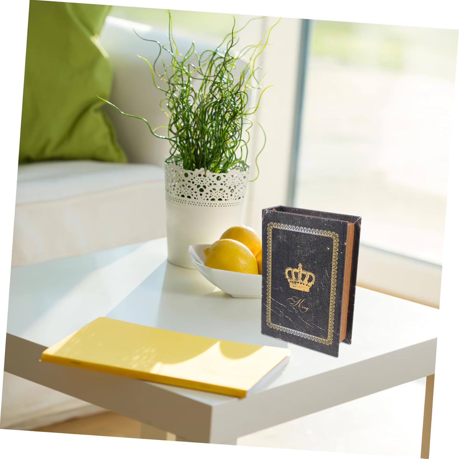 Zerodeko Vintage Imitation Book Decorations Faux Book Box for Storage Decorative Box for Decoration Wooden Shaped Storage for Home Office Display image number 5