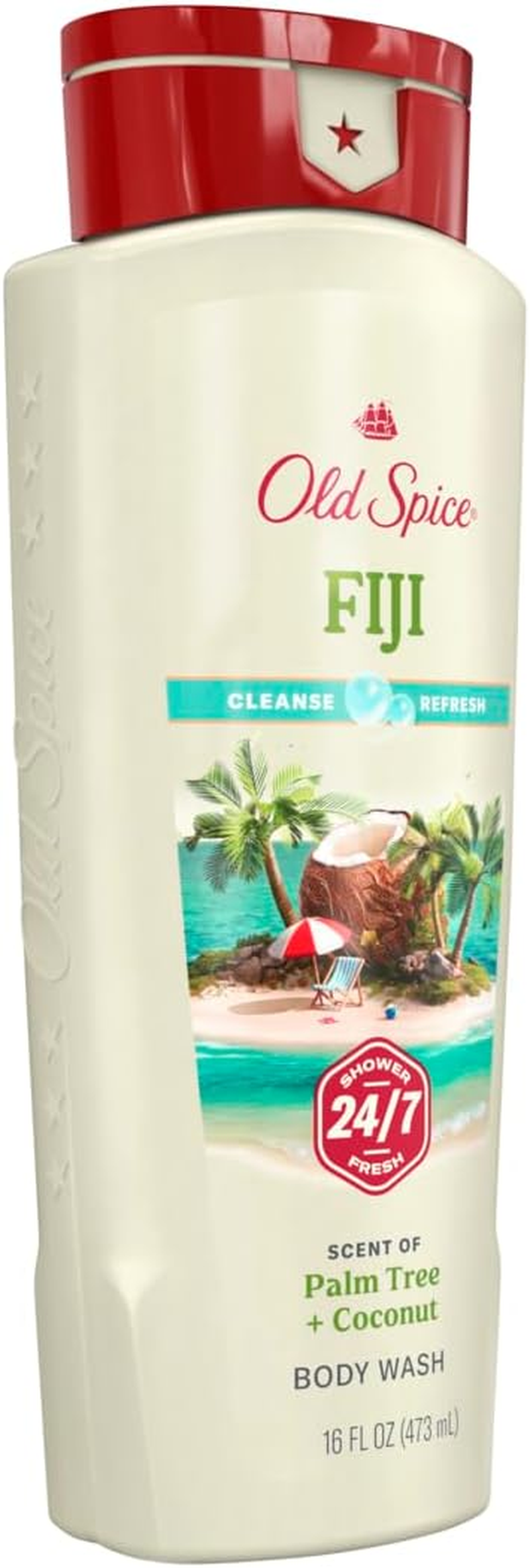 Old Spice Fresher Collection Men'S Body Wash, Fiji, 32 Ounce (Pack of 2) image number 1