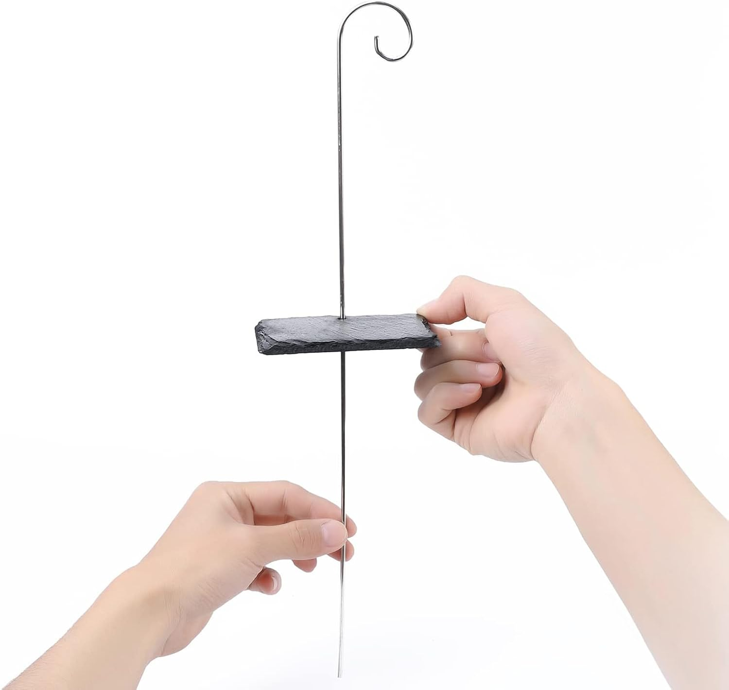 20 Pcs Silver 20Cm Plant Label Hooks Garden Markers Stake Plant Label Holder Plant Label Hanger Garden Plant Sign Stake Rustproof Deformed Garden Plant Sign Hooks Hanging Rods for Flower Planter image number 2