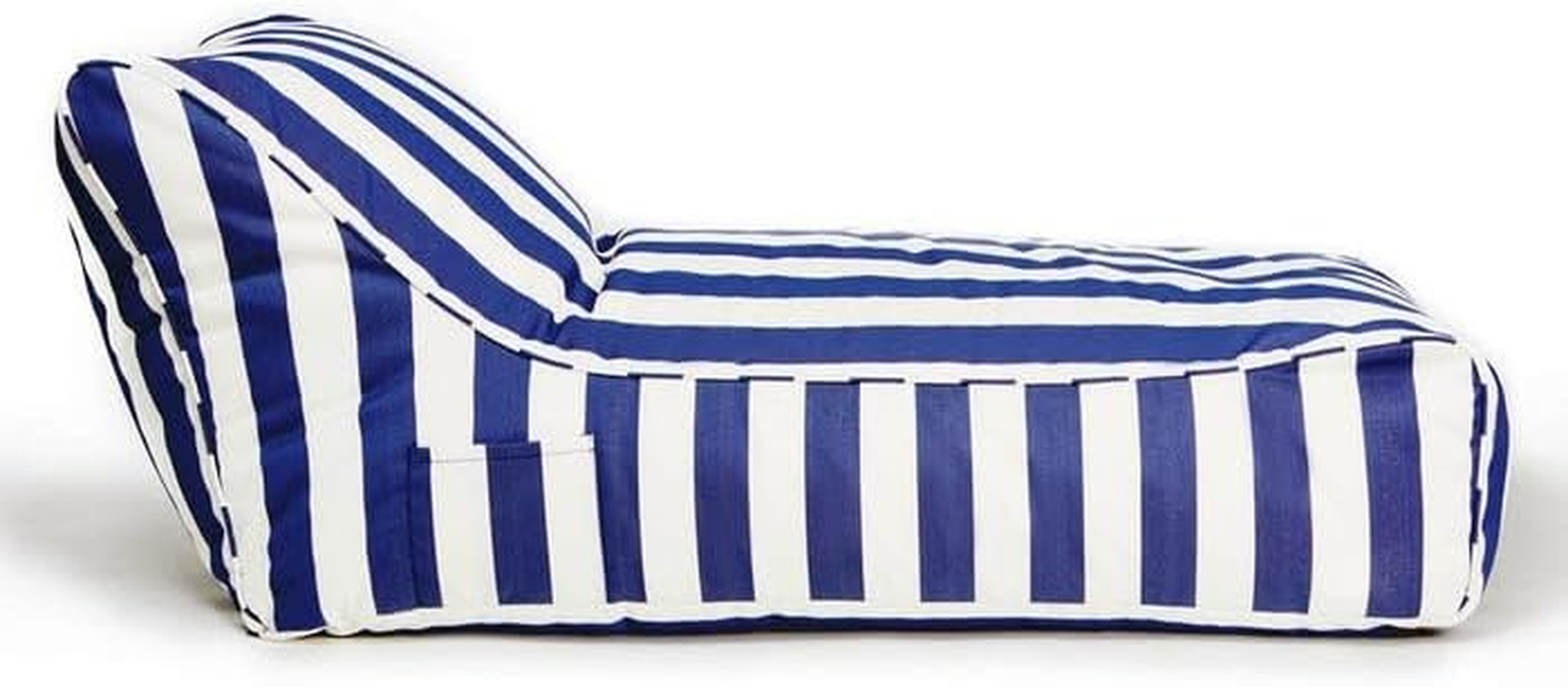 Billy Fresh Laid Back Outdoor Beanbag, 120 Cm Length X 65 Cm Width X 60 Cm Height, Blue/White