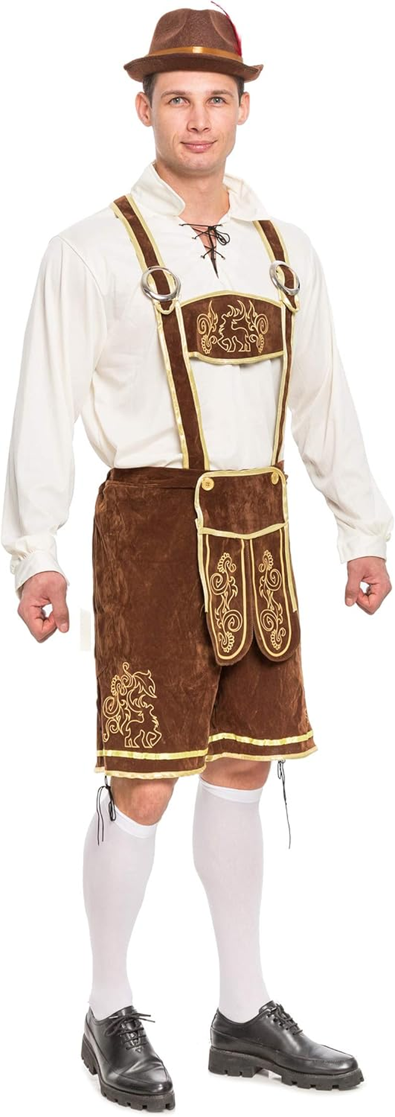 Spooktacular Creations Men&rsquo;S German Bavarian Oktoberfest Costume Set, Beer Costume Hat for Adults Halloween and Beer Festival image number 3