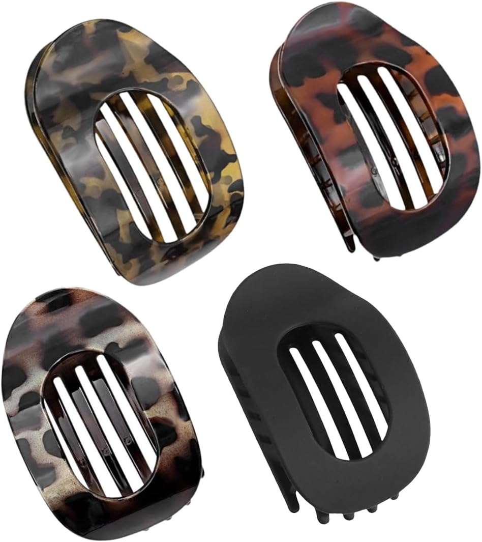 IKOPFLN Pack of 4 Volume Hair Clips, Flat Claw Clip, Hair Clips, Women'S Thin Hair, Hair Clips, Women'S Hair Accessories, Women'S image number 1