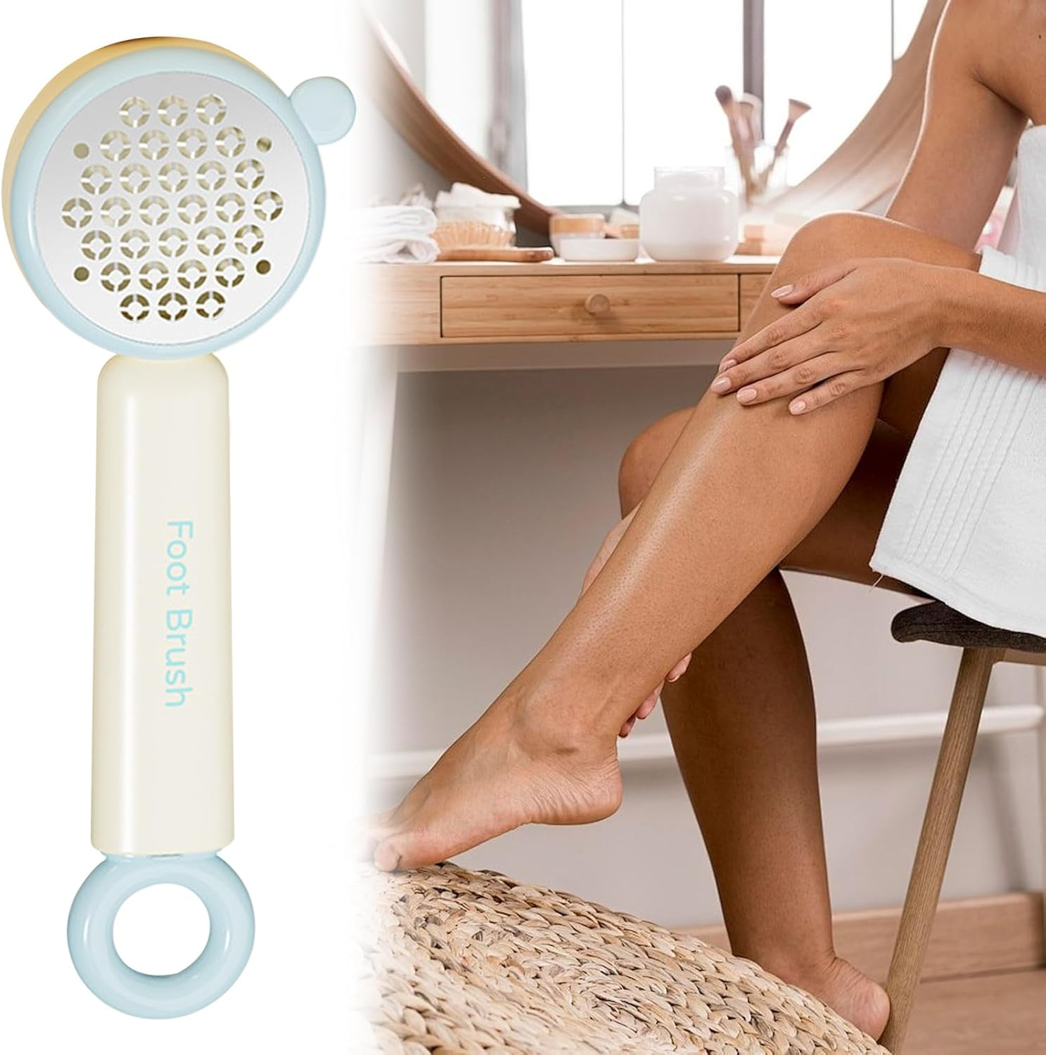 Rronnoy Foot File | Double-Sided Portable Effortless Callus Remover,Rasp Grater Foot Care Scraper | for Men Adults Lovers Family Friends - Blue image number 6