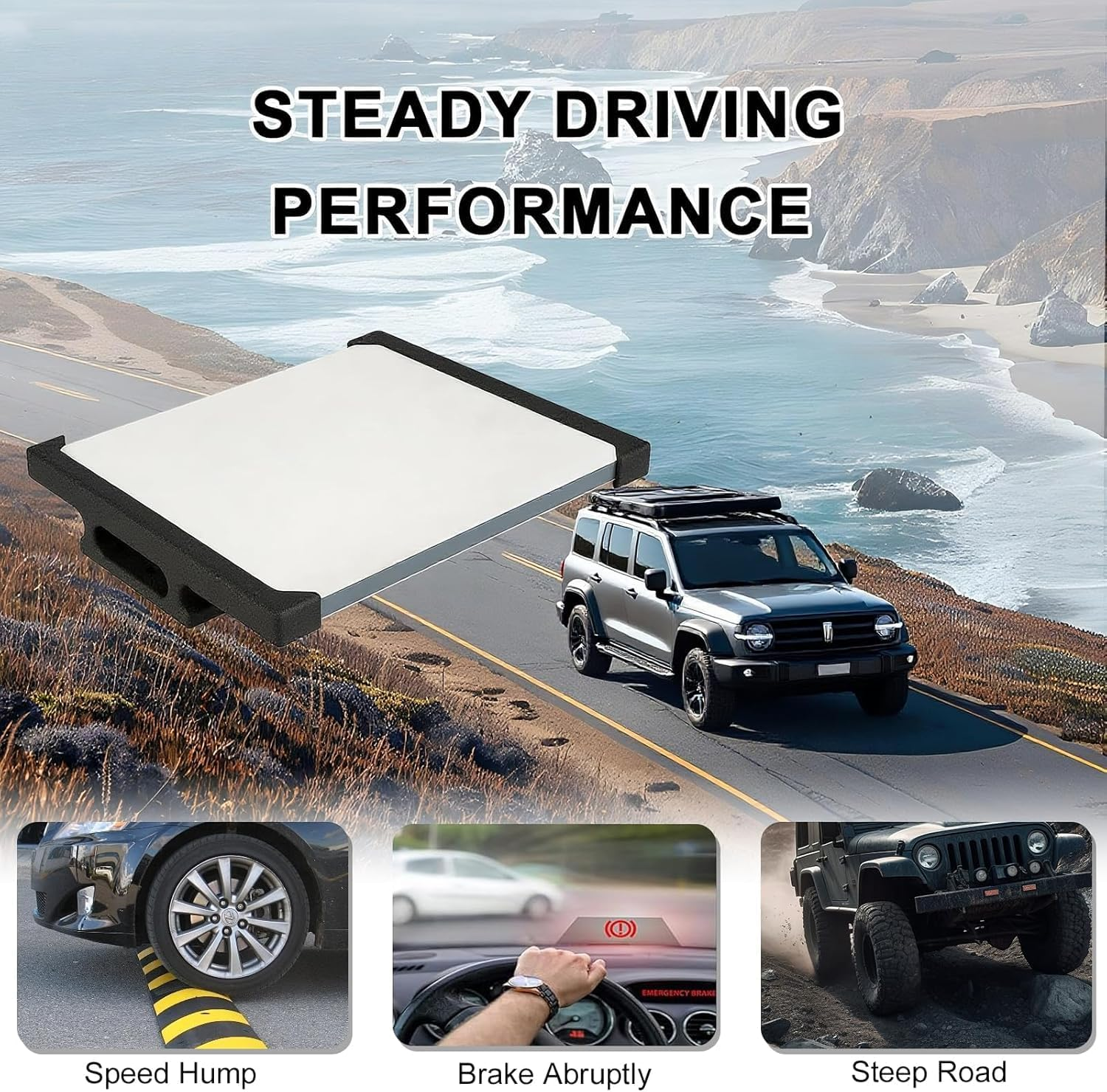 Starlink Mini Roof Rack Mount-Universal Quick-Release Starlink Mini Holder for All-Terrain Vehicles,Rvs,Boats,Suvs& Off-Road Adventures | Easy Install (Black) image number 2