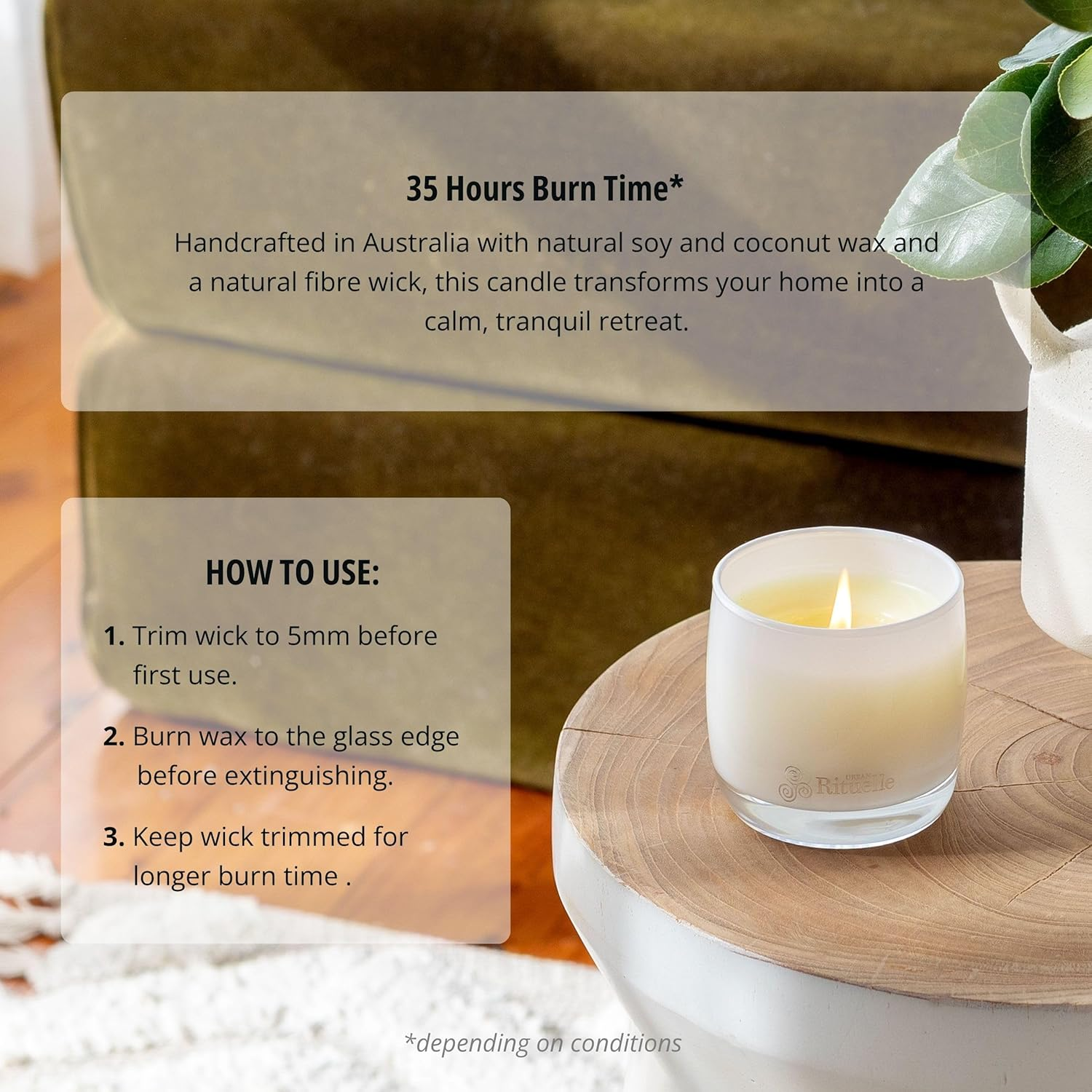 Urban Rituelle Apotheca Scented Soy Candle, 140G - Lemongrass, Mandarin Zest, Tahitian Lime & Sandalwood, Crafted with Soy & Coconut Wax, Fresh, Citrusy & Warm Aroma with Natural Fibre Wick image number 1