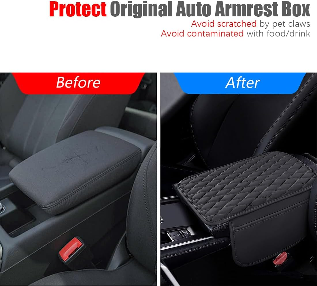 Ladies Car Steering Wheel Cover with Diamond Lattice Girly Classy Fashion Collection Car Steering Wheel Cover with Crown and Diamonds (Queen ONLY) (Armrest Cover) - Black image number 6