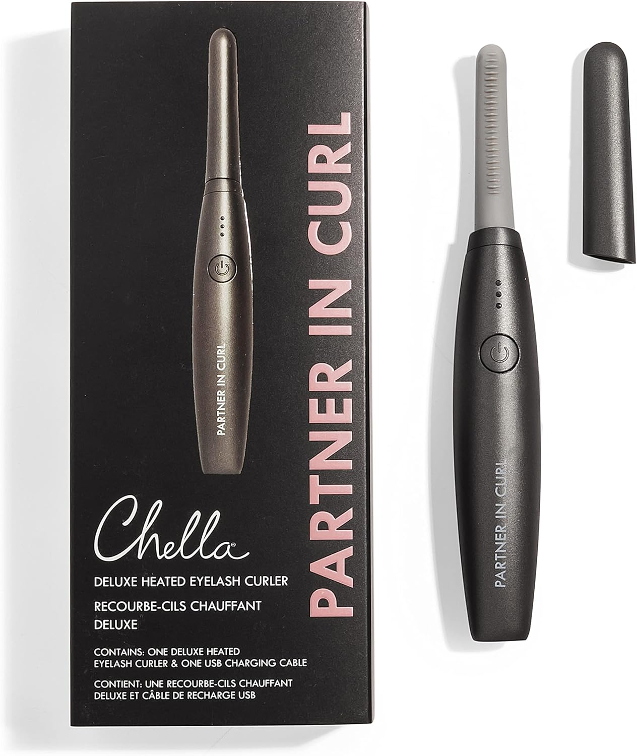 Chella Deluxe Heated Eyelash Curler with USB Re-Chargeable Battery - Safe and Gentle Won'T Damage Your Eyelashes