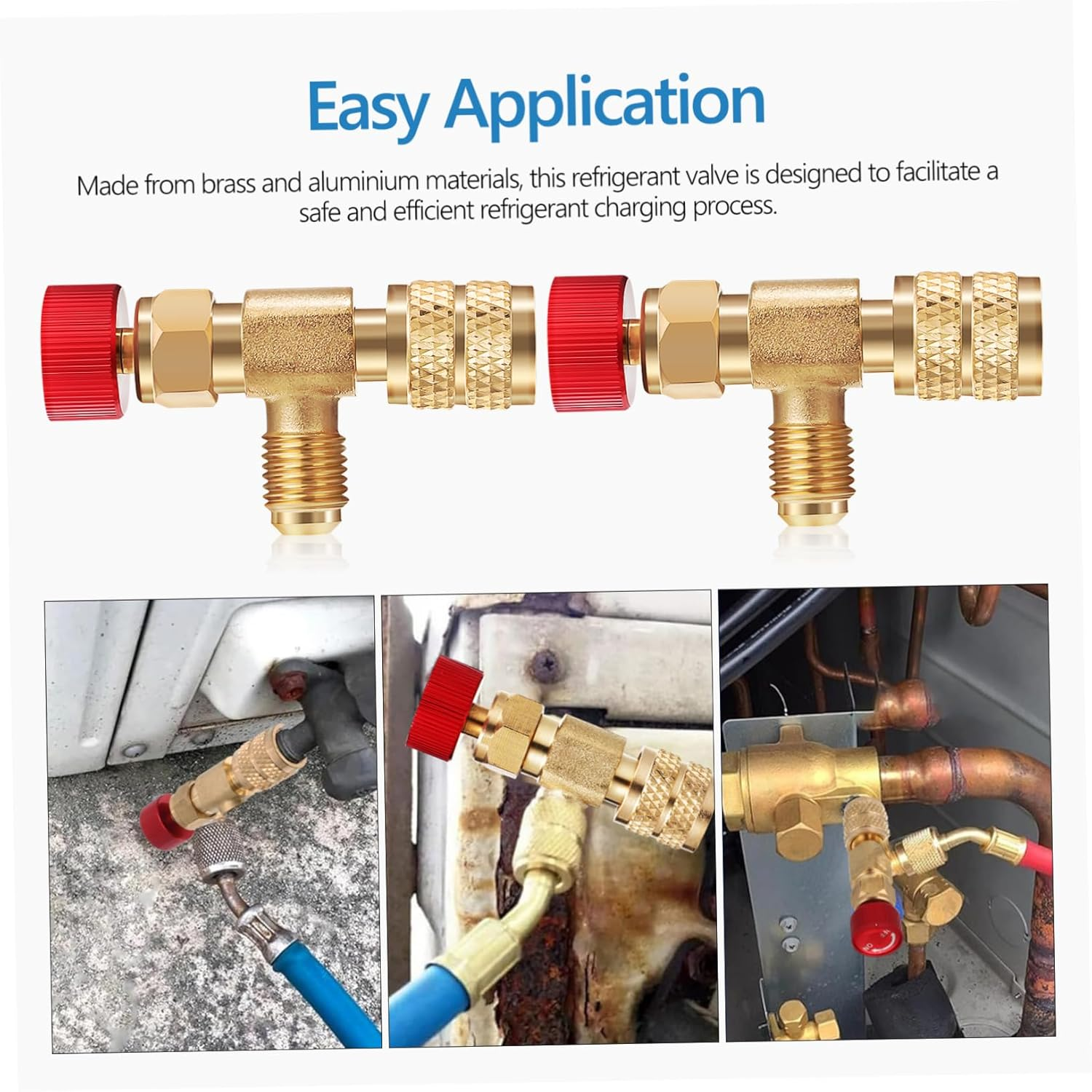Refrigeration Coupling Valves Straight Valve Adapter for Air Conditioner, Compatible and R410 Refrigerants, Replacement for Home Use image number 5