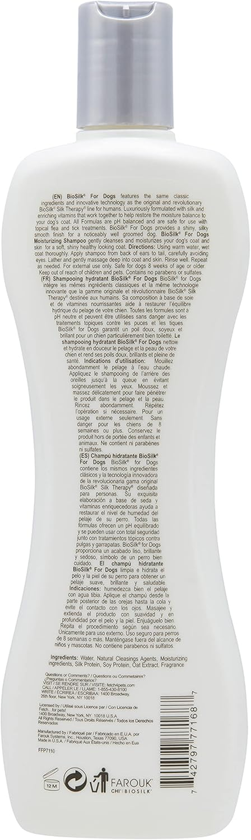 Biosilk Moisturizing Shampoo for Dogs 355 Ml image number 2