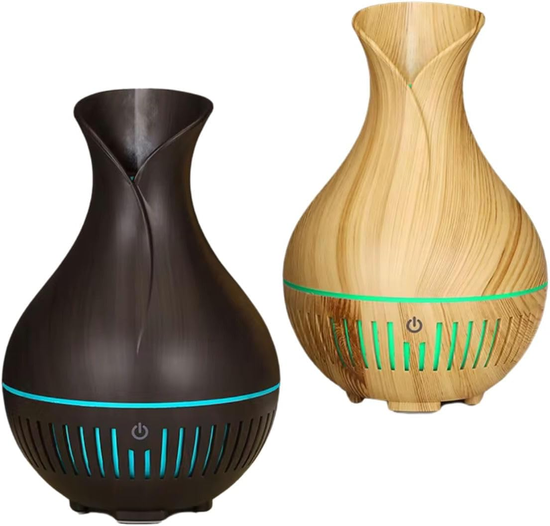 Mini Diffuser Humidifier, Essential Oils Aromatherapy Diffuser, 160Ml Ultrasonic Diffuser, Atomization Humidifier (Dark Wood Grain). No Filter Needed image number 1