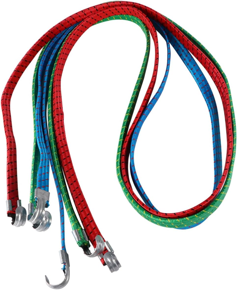 DOITOOL 10Pcs Elastic Luggage Rope Nylon Bike Hook Straps Packing Fixed Belt for Motorbike Travel Gear Security Accessories Luggage Strap Random Color