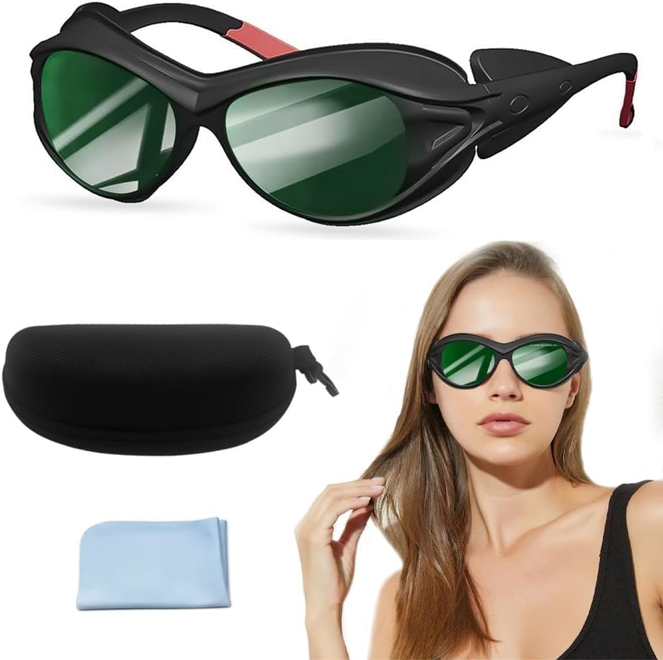 Red Light Therapy Glasses, Laser Hair Removal Glasses, IPL Laser Safety Glasses 190-450Nm&560-2000Nm, Eyes Protection for Tanning Goggles and Red Light Therapy image number 3