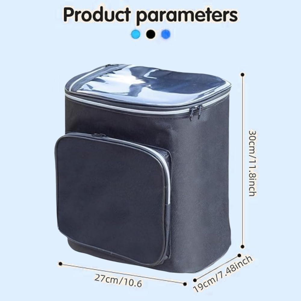 Handlebar Bag,Waterproof Bike Frame Bag,Bike Front Insulated/Cooler Bag,Bicycle Phone Holder Bag with Transparent Pouch for Phone,Bike Pouch Accessories for Outdoor Cycling Hiking Travel (Black) - White image number 7