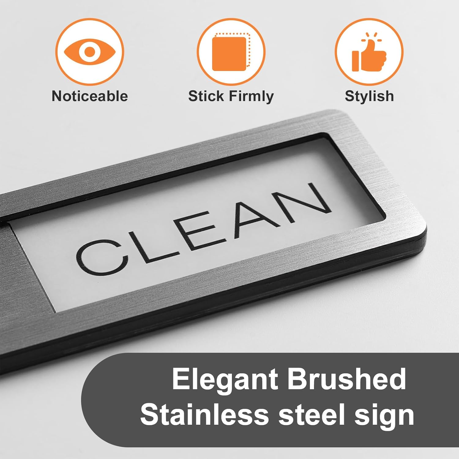 Dishwasher Magnet Clean Dirty Sign Non-Scratching Strong Magnet or Adhesive Options Indicator Tells Whether Dishes Are Clean or Dirty image number 5