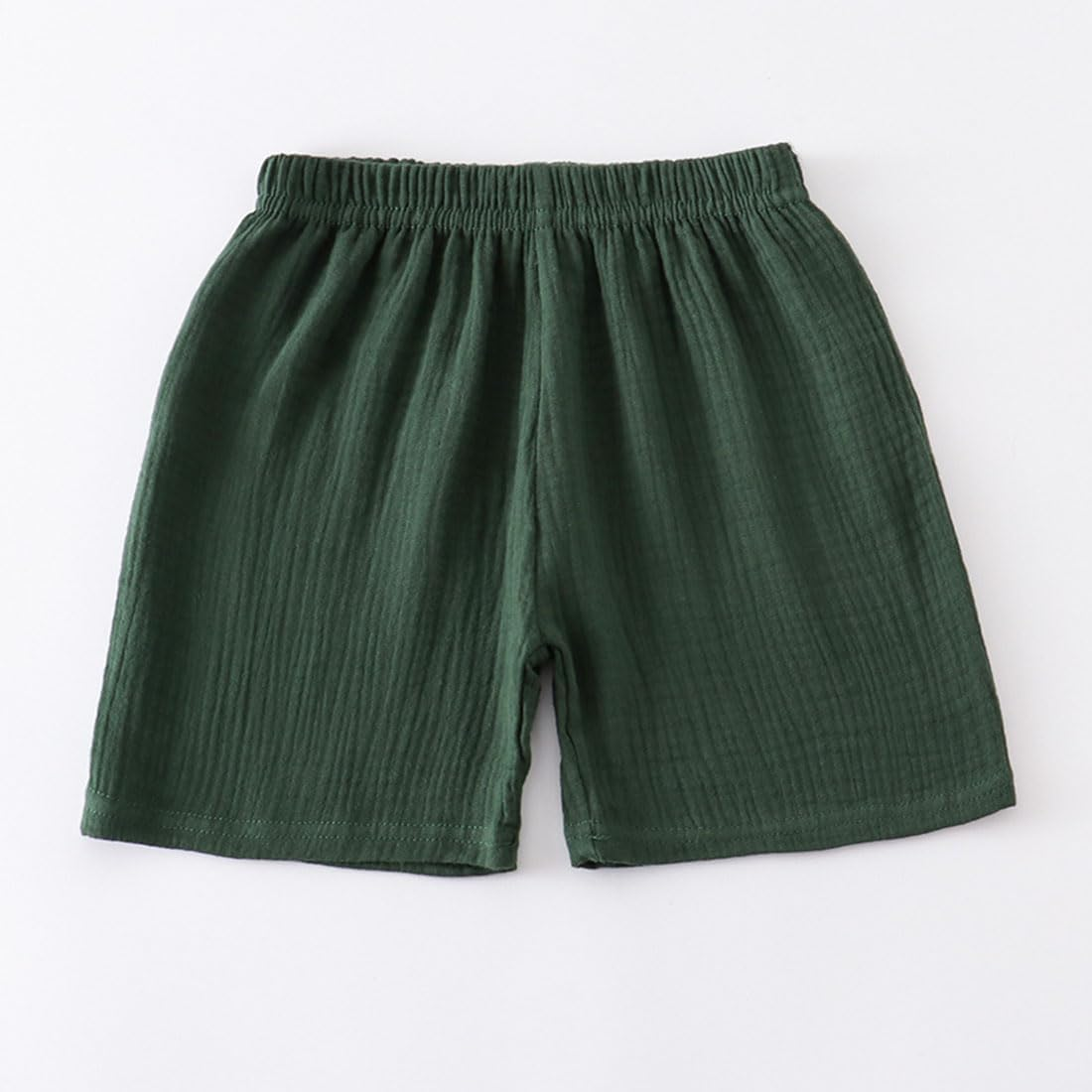 Elaowoho Baby Toddler Boys Shorts Cotton Linen Summer Loose Shorts 3 Pack Elastic Waist Solid Jogger Short Pants image number 5