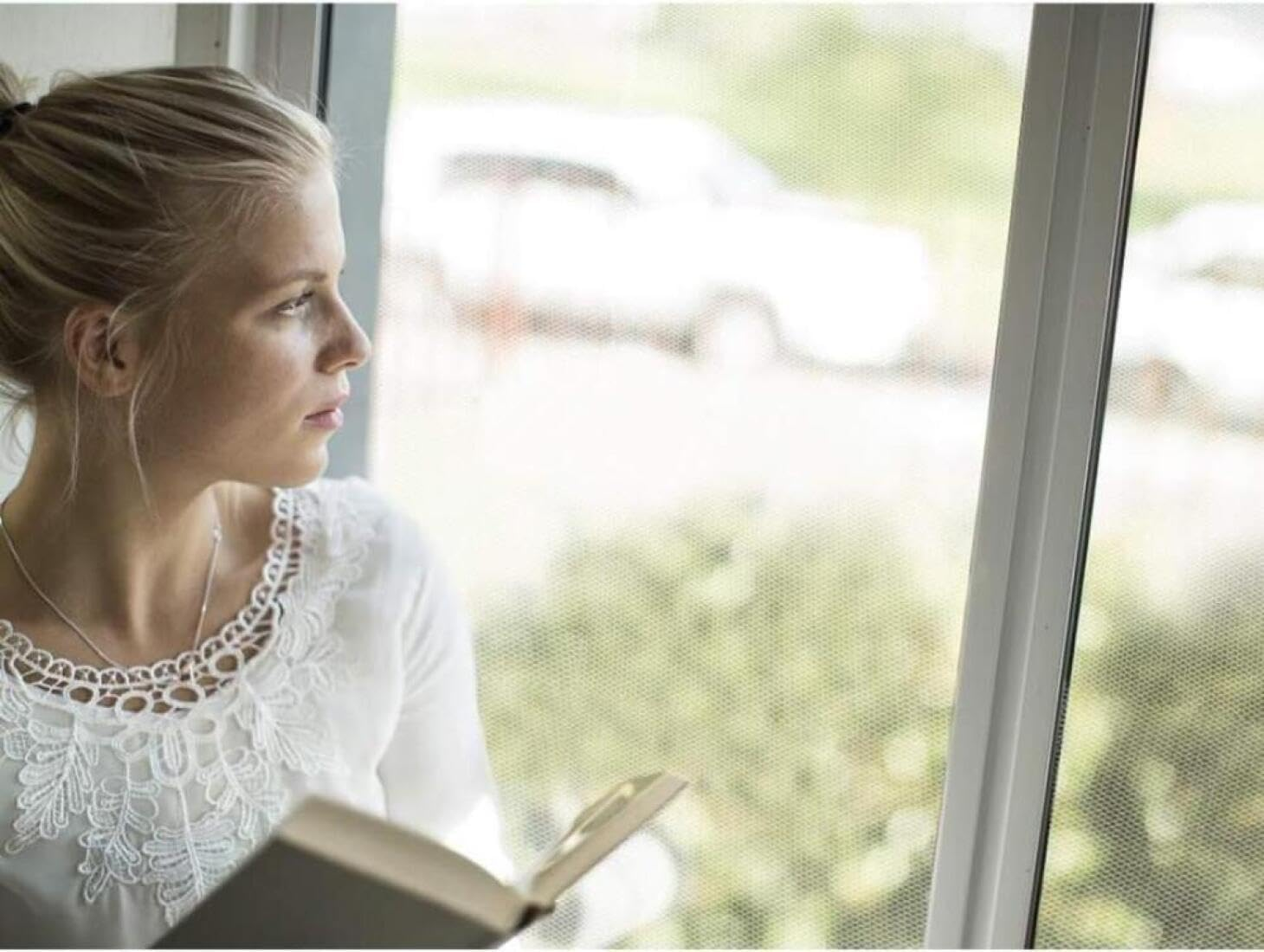 Dolemay 2 Pack Mosquito Net for Window,1.5Mx1.3M DIY anti Mosquito Net for Kitchen Window Net Mesh Screen Mosquito Mesh Curtain Protector Insect Bug Fly Mosquito Window Mesh Screen with 2 Rolls Tapes image number 1