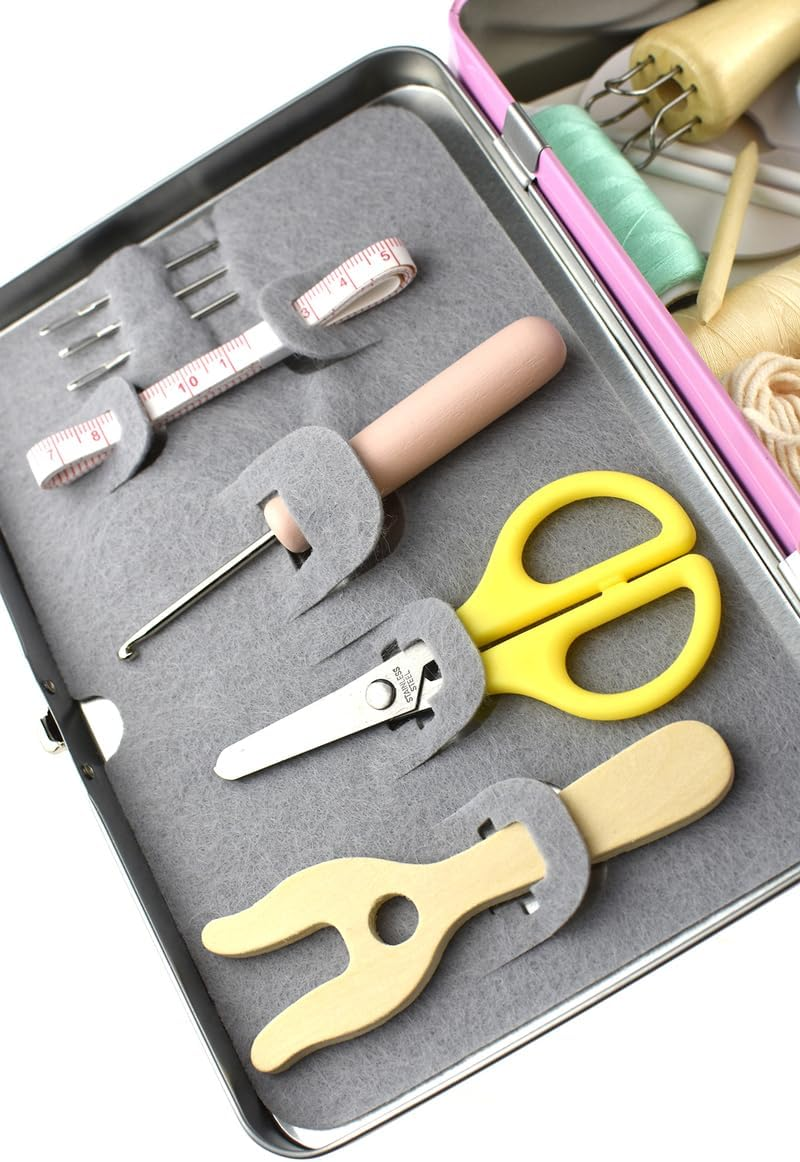 Kaper Kidz Calm & Breezy Knitting Kit in Tin Case Craft Kit for Kids