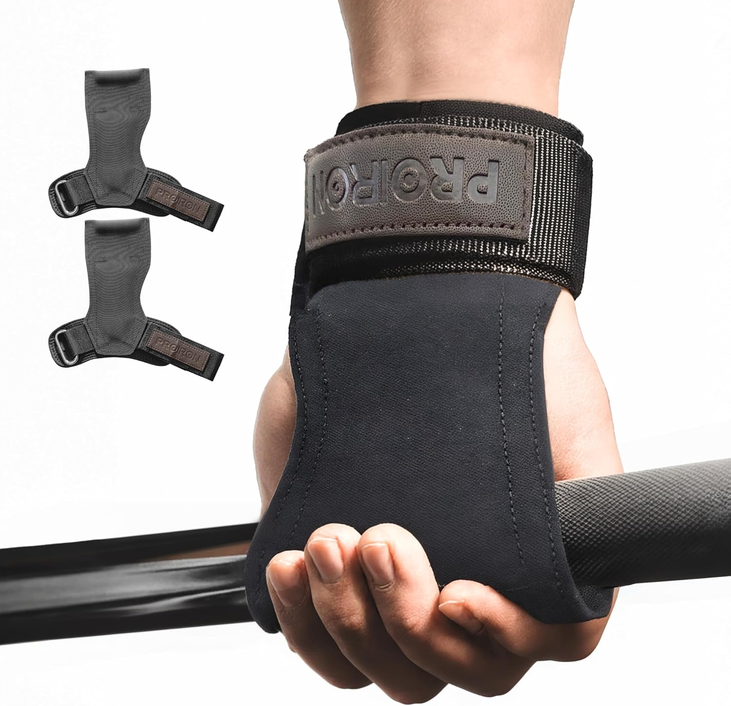 PROIRON Weight Lifting Wrist Straps(Pair) Rubber Weightlifting Wrist Strap Heavy Duty Power Wrist Straps Hand Grip Support for Deadlifts, Pull Ups, Shrugs - Gym Grips for Men and Women