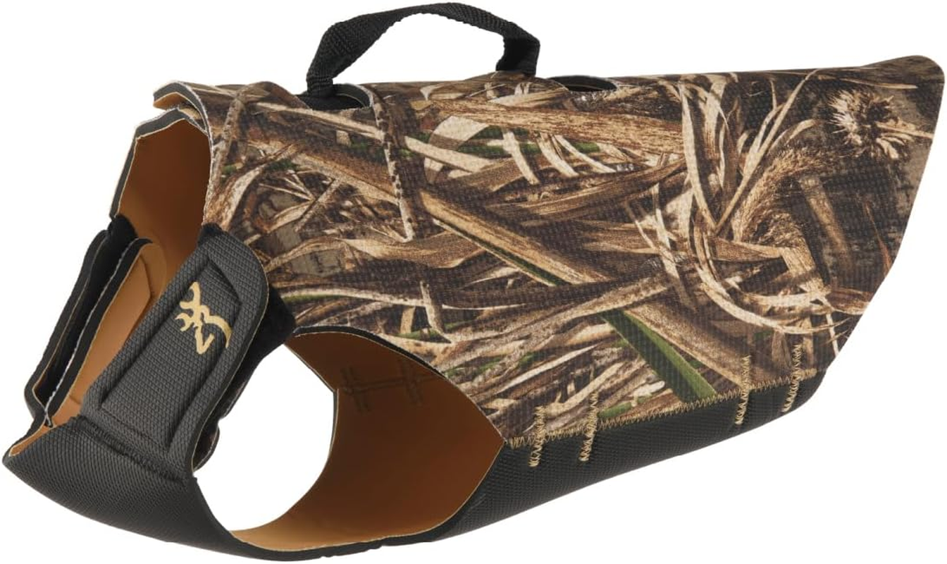 Browning Camo Neoprene Dog Vests, Full Coverage Hunting Dog Vest with Flexible Chest Plate, Realtree MAX-5 (5Mm), Orange image number 5