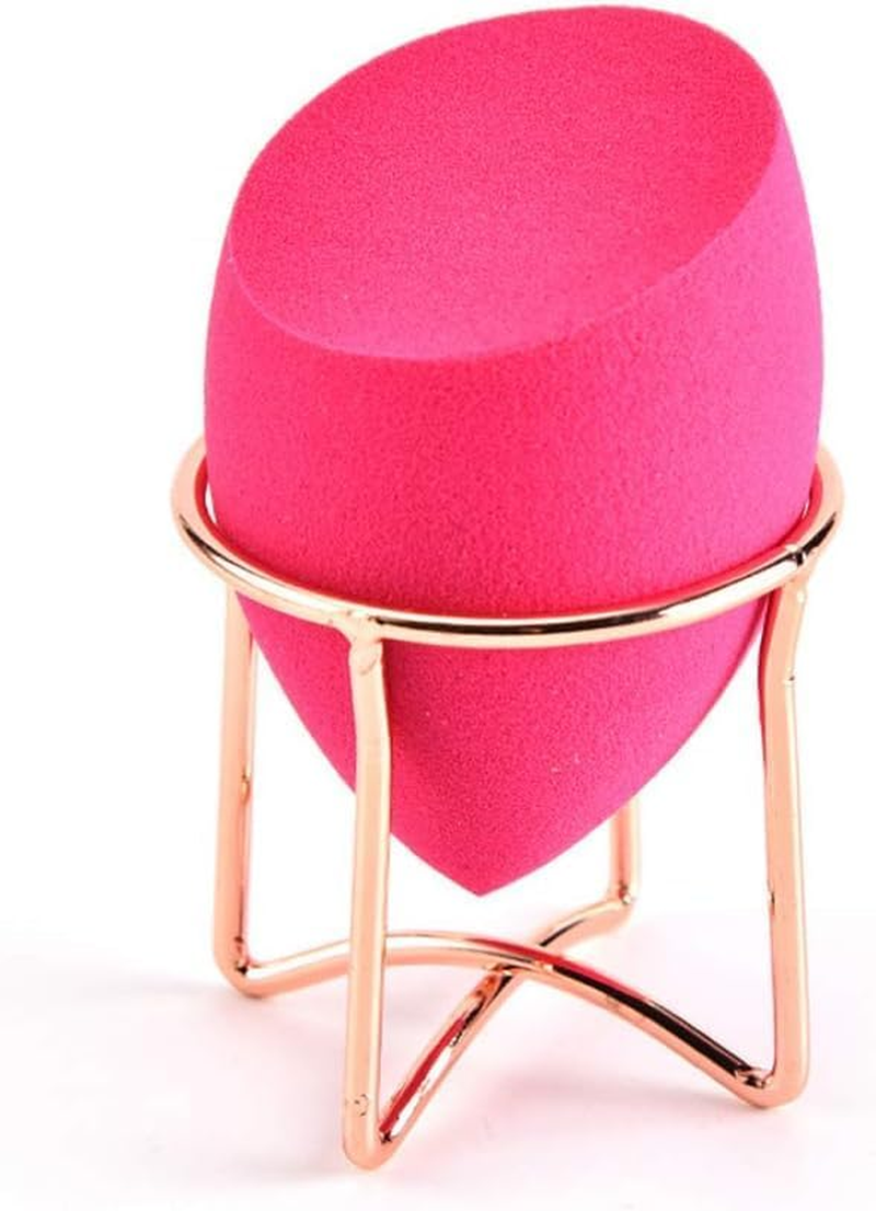 Cosmetic Egg Racks Egg Powder Puff Display Stand Drying Rack Rosy Gold Makeup Sponge Holder Cosmetic Egg Drying Holder 4.5 * 4 * 4.5CM and Creative Practical Design image number 2