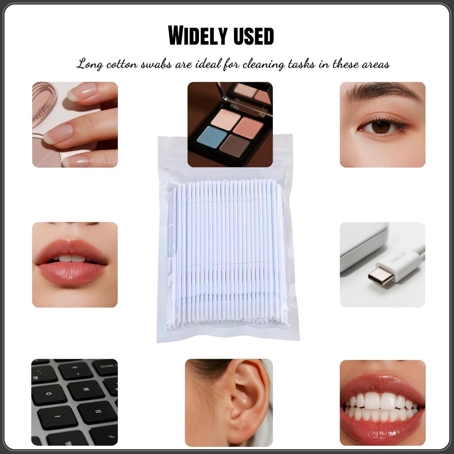 200 PCS Micro Applicator Brushes for Eyelash Extensions &ndash; Disposable Microswabs with Precise Tips. Lint-Free Wands for Makeup & Lash Cleaning. Ideal for Salon, Home, & Travel. (100 White + 100 Pink) image number 4