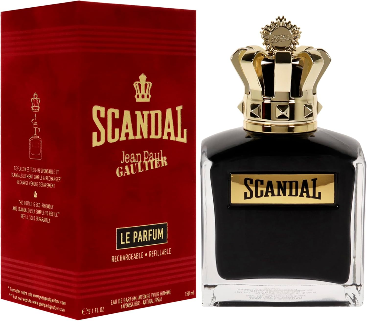 Jean Paul Gaultier Scandal Le Parfum for Men 5.1 Oz EDP Intense Spray (Refillable) image number 6