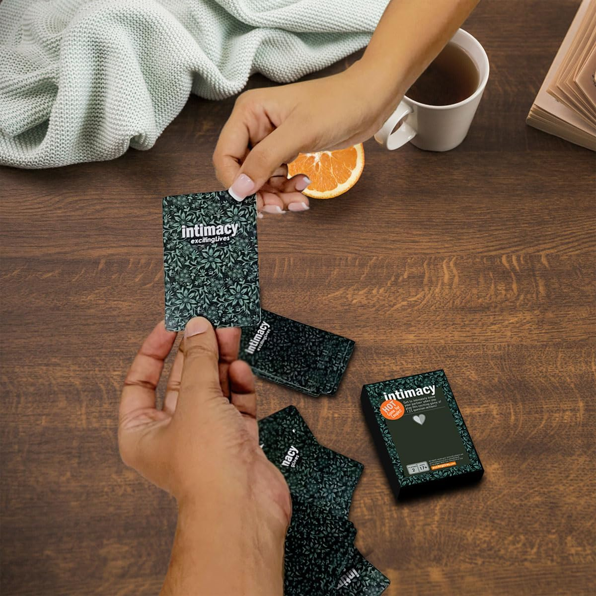 Intimacy: a Romantic Conversation Game with Exciting Questions & Actions for Couples Fun - Great Conversations and Fun Challenges for Date Night - Perfect Romantic Game for Couple image number 1