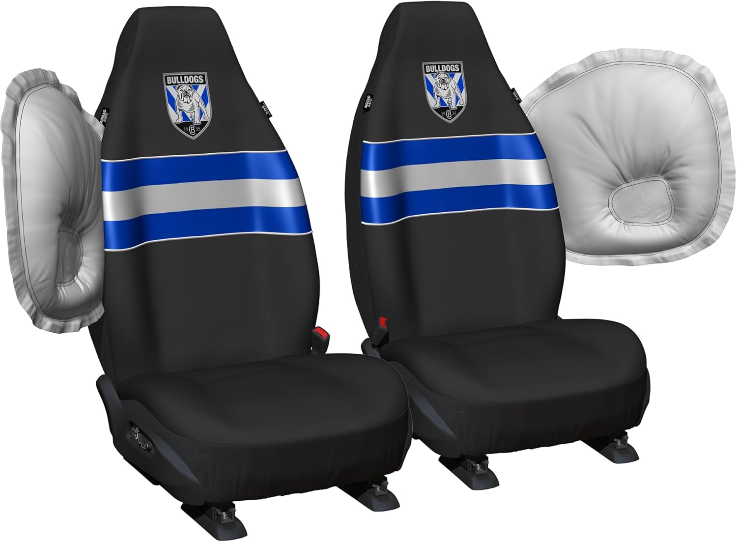 Sperling Canterbury Bulldogs Official NRL Seat Covers Airbag Compatible image number 1