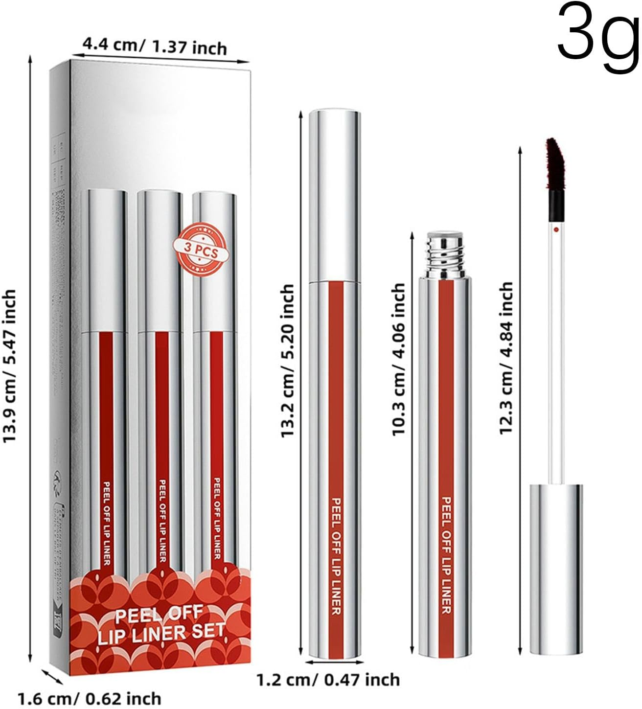 Vgvgaj Peel off Lip Lipstick | 3X Moisturizing Matte Waterproof Formula Lip Gloss - Non-Sticky Cup, Cosmetic Lipliner Makeup Long-Lasting, Vibrant Tint image number 6
