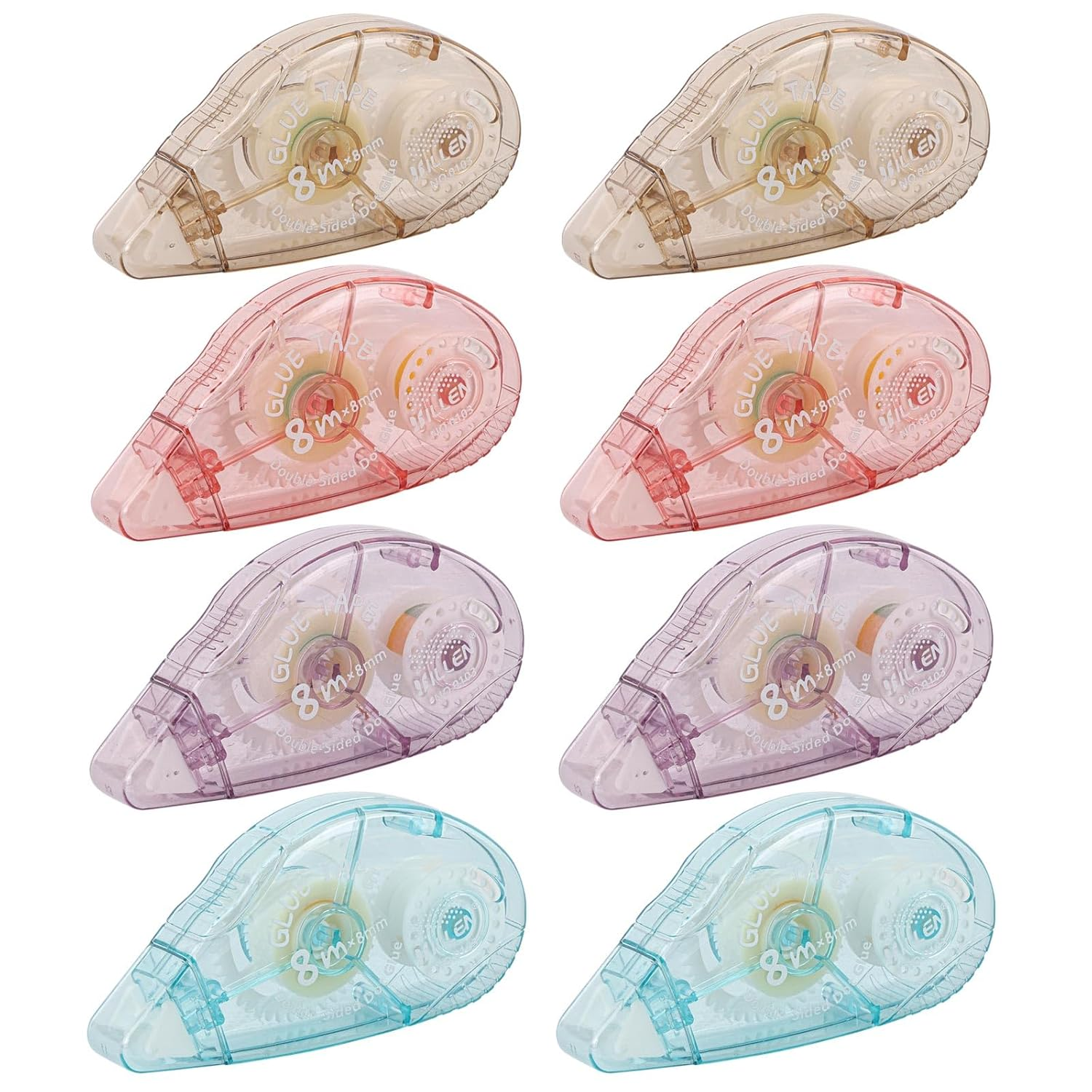 Acdesign Scrapbook Tape,8Pcs Double Sided Tape Roller for Crafts,Glue Tape for Scrapbooking Photo Tape School Office Journaling Supplies image number 5