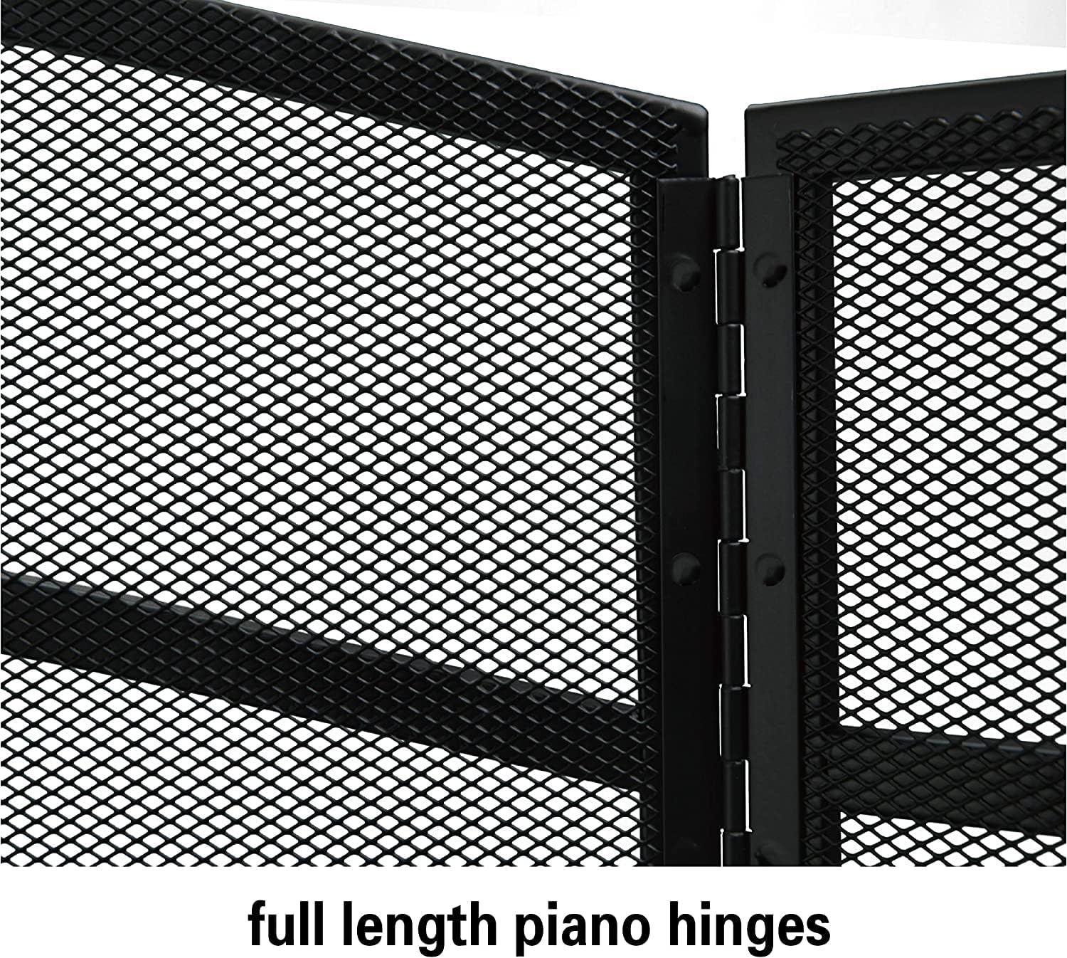 Lizh Fireplace Screen with Arch Frame 3 Panels, Steel Mesh Simple Design Fireplace Screen image number 4