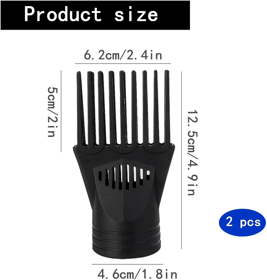 2 Pcs Hair Dryer Comb Accessories, Hair Dryer Cover,Hairdressing Salon Nozzle, Universal Plastic Blow Cover Comb Attachment for Straightening Detangling and Barber Salon image number 6