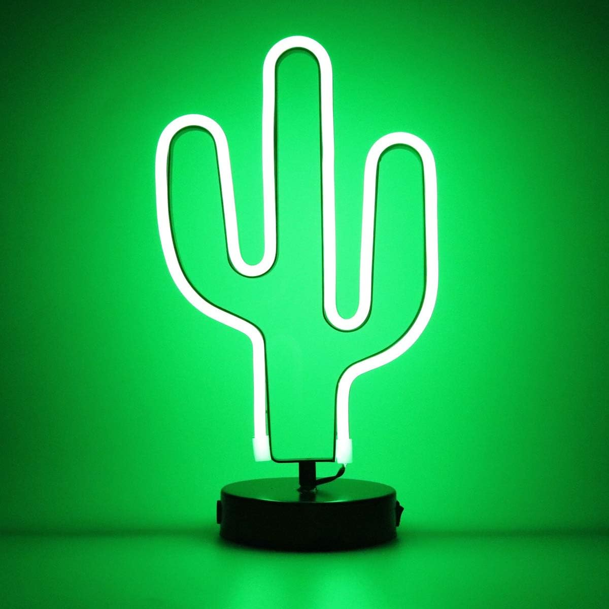 EOE Cactus Shape LED Neon Table Lamp with USB Cable image number 1