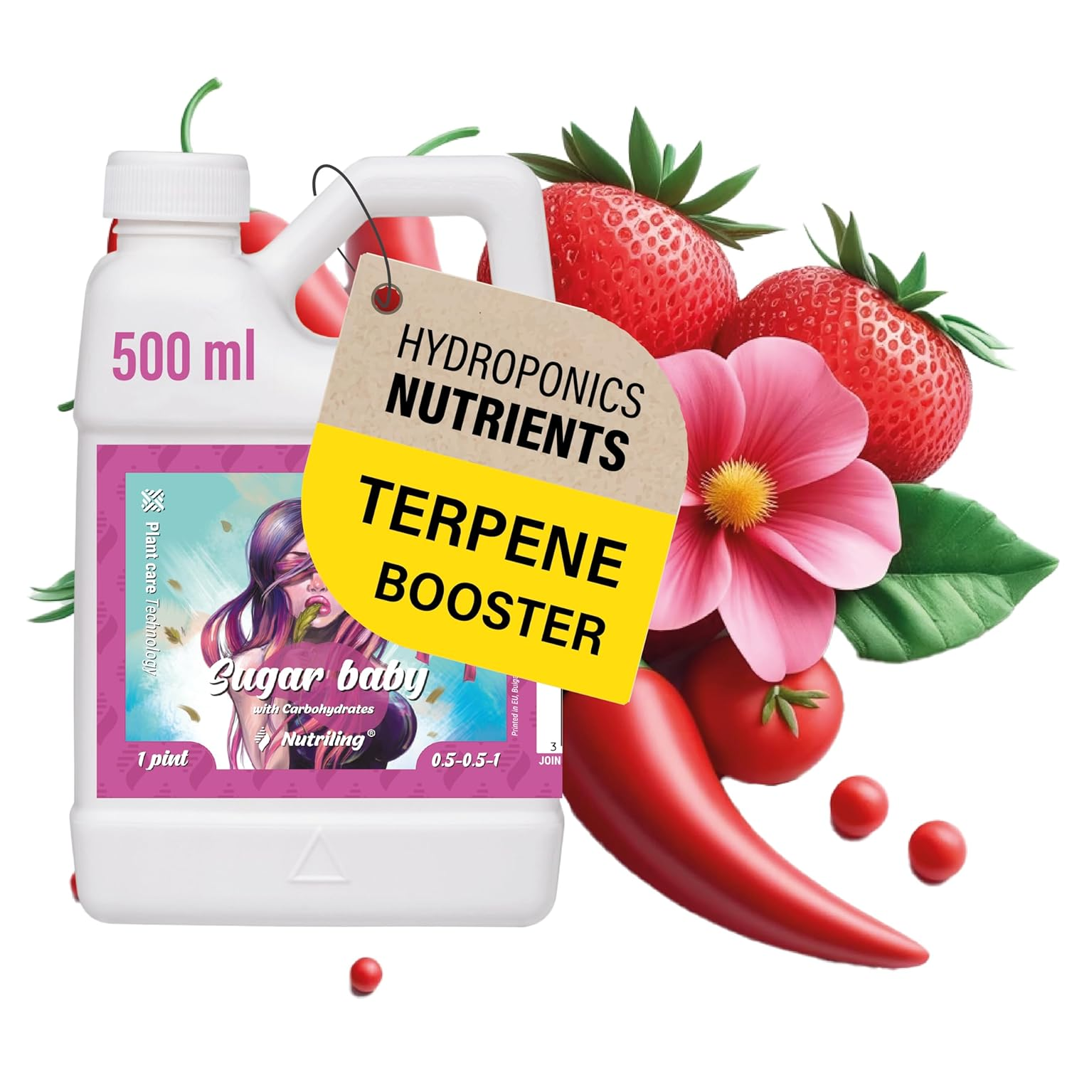 Terpenes Enhancer - Hydroponic Nutrients for Big Bud and Bud Candy Taste. Use as Soil Flower Food and Hydroponic Plant Food - Sugar Baby 0-1-1 Bloom Booster Terpinator by Nutriling image number 2