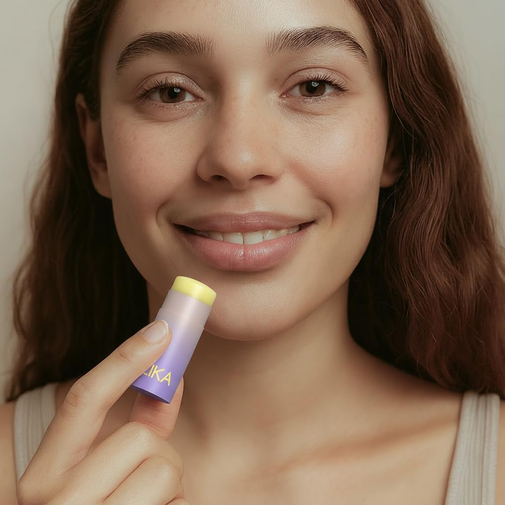 ILIKA Lip Balm Organic, Plastic-Free, 100% Plant-Based, COSMOS Certified Organic, PETA Certified Vegan & Cruelty-Free, Biodegradable Tube, All-Day Moisture (4 Pack, Essential Collection)