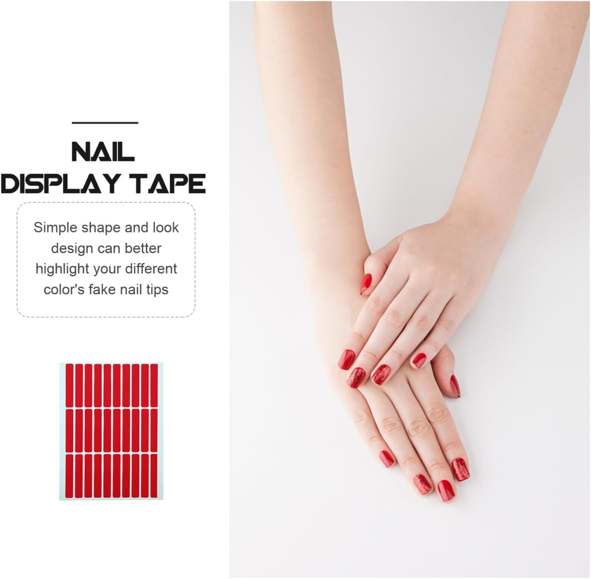 5 Sets Display Board Tape Clear Nail Tape Transparent Double Sided Nail Pusher Adhesive Display Double-Sided Double Sides Adhesive Crystal Bar image number 4