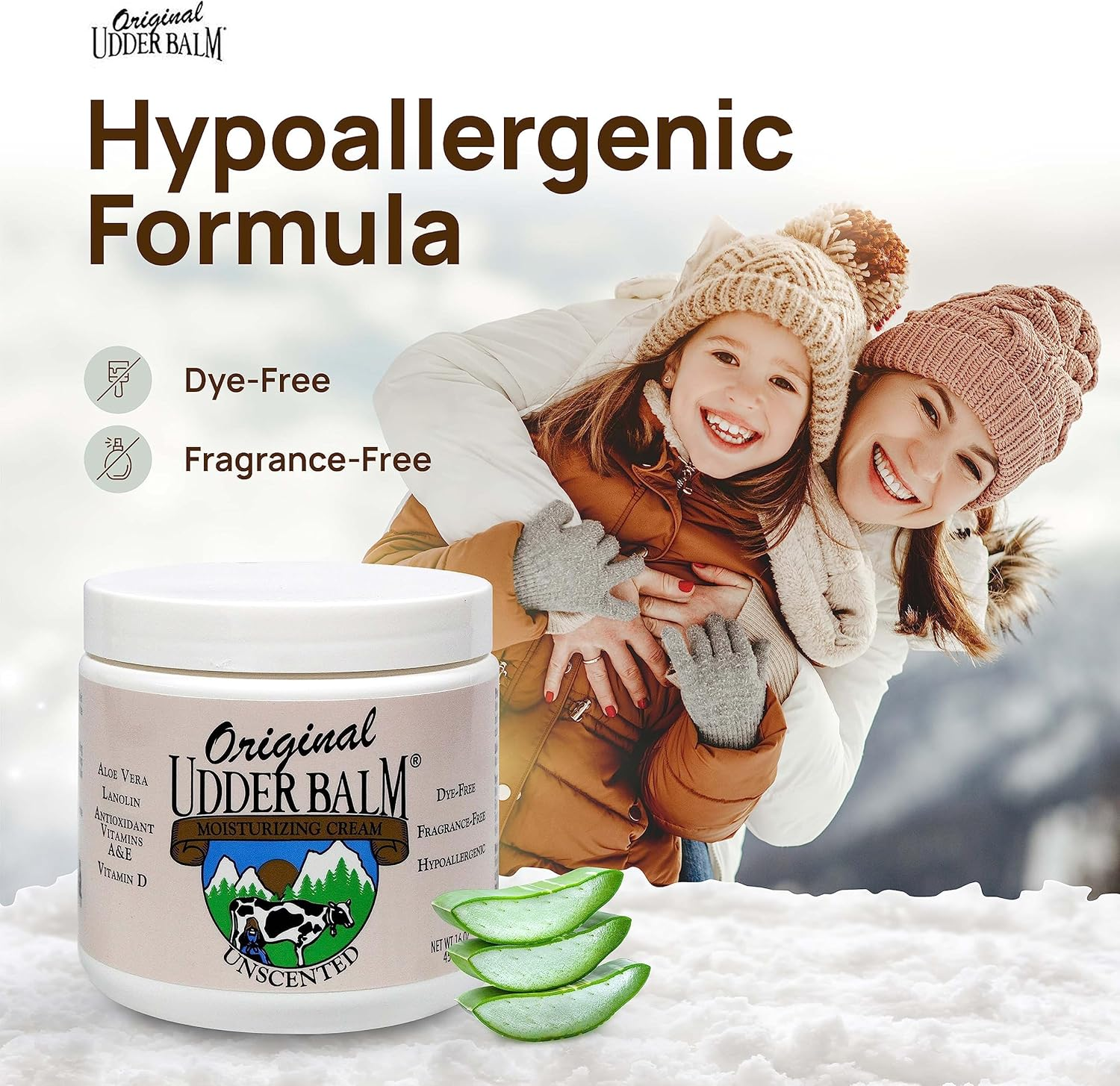 Unscented Original Udder Balm Moisturising Cream 470Ml Jar image number 3