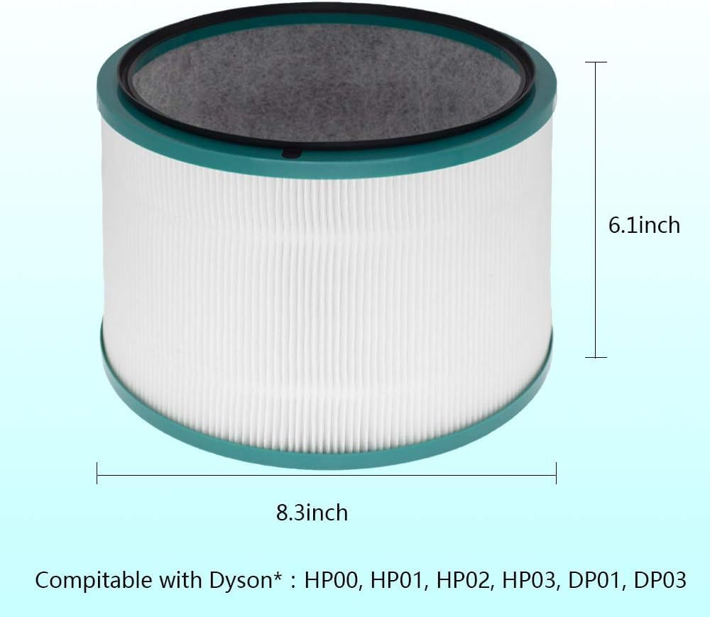 NIVMOWN HP01 HP02 HP03 HEPA Filter Compatible with Dyson Desk Purifier, Dyson Pure Cool Link Desk DP01 DP02, Dyson Pure Hot + Cool Link HP01 HP02 HP03, Replaces Part # 968125-03 image number 3