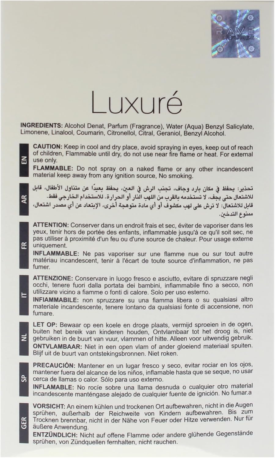 Rave Luxure by Lattafa for Women - 3.4 Oz EDP Spray image number 1