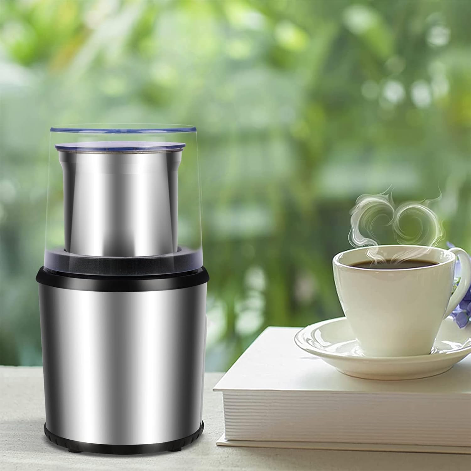 Coffee Grinder, Detachable Electric Spice Grinder with Removable Cup for Seeds, Nuts, Grains image number 1
