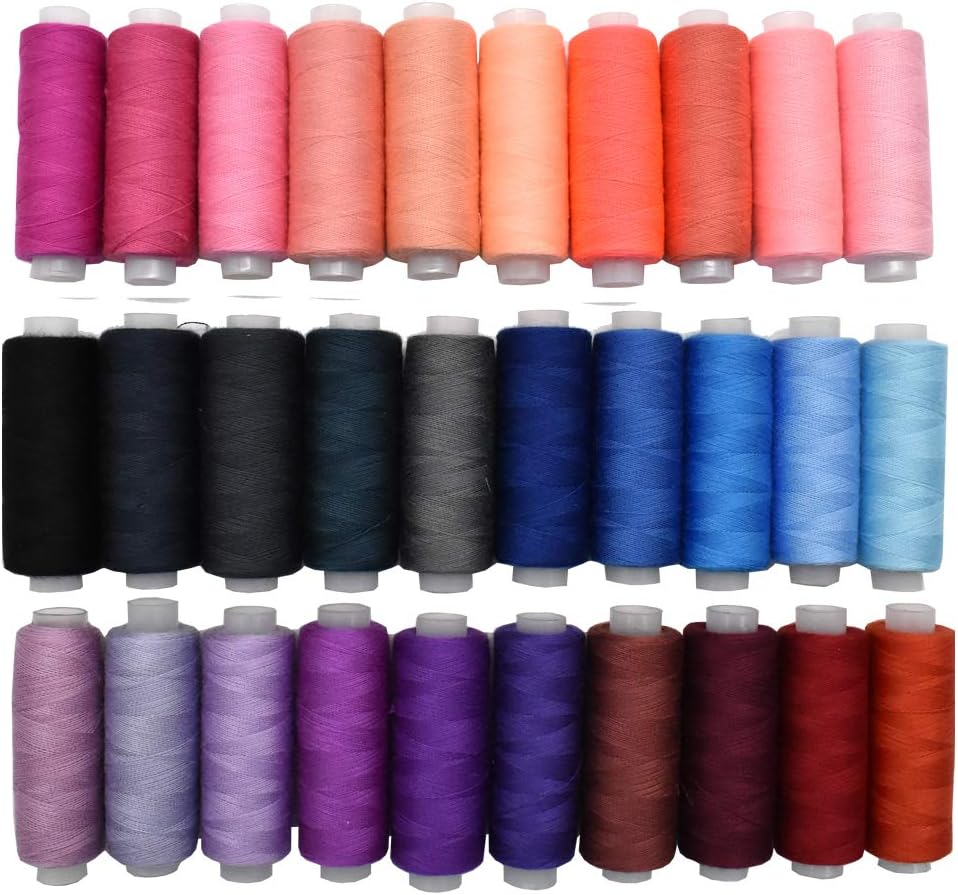 Sewing Thread 60 Colors Sewing Industrial Machine and Hand Stitching Cotton Sewing Thread (60 Color) image number 4